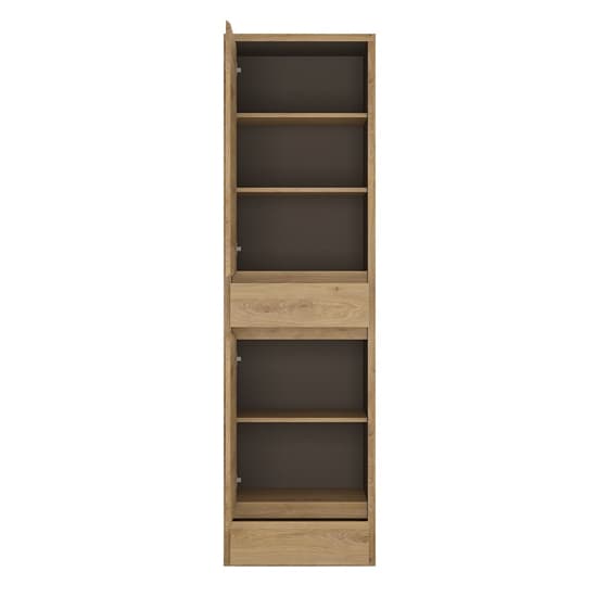 Sholka Wooden Narrow 2 Door 2 Drawer Storage Cabinet In Oak_3